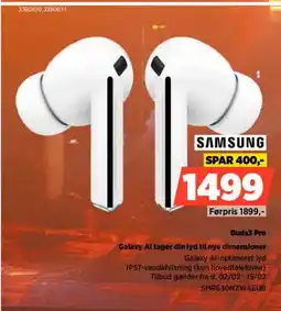 Power SAMSUNG Buds3 Pro SMR630NZWAEUB tilbud