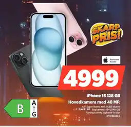 Power iPhone 15 128 GB IP15128GBLK tilbud