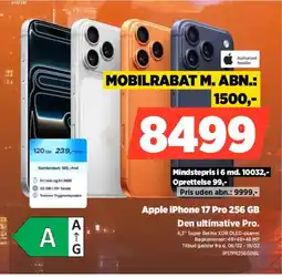 Power Apple iPhone 17 Pro 256 GB IP17PR256GDBL tilbud