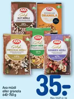 REMA 1000 Axa müsli eller granola tilbud