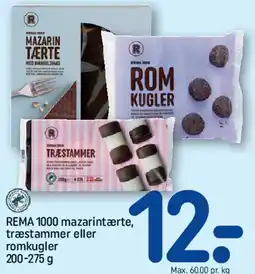 REMA 1000 REMA 1000 mazarintærte, træstammer eller romkugler tilbud