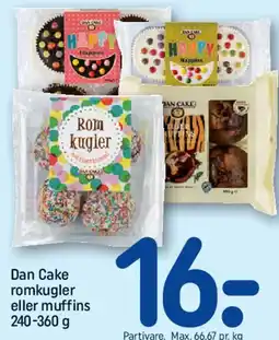 REMA 1000 Dan Cake romkugler eller muffins tilbud