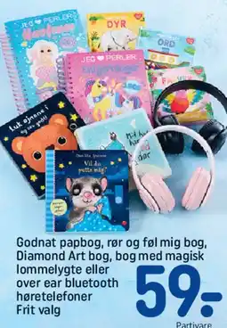 REMA 1000 Godnat- og aktivitetsbøger + høretelefoner tilbud