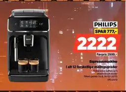 Power PHILIPS Espressomaskine EP222510 tilbud