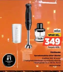 Power BRAUN Stavblender MQ30201MBK tilbud