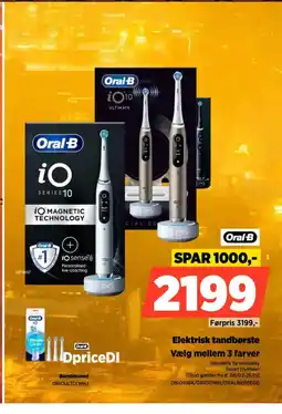 Power ORAL-B Elektrisk tandbørste OBI010BK/OBIO10WH/ORALBI010EGD tilbud
