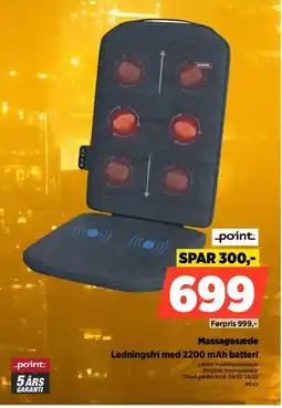 Power Point Massagesæde REVO tilbud