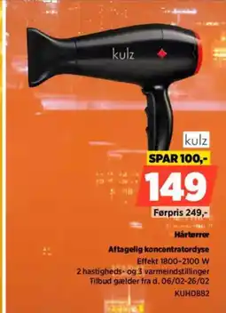 Power KULZ Hårtørrer KUHD882 tilbud