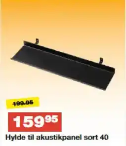 Bauhaus Hylde til akustikpanel sort 40 tilbud