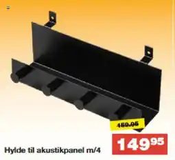 Bauhaus Hylde til akustikpanel m/4 tilbud