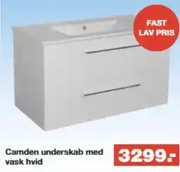 Bauhaus Camden underskab med vask hvid tilbud