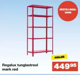 Bauhaus Regalux tunglastreol mørk rød tilbud