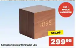 Bauhaus Karlsson vækkeur Mini Cube LED tilbud