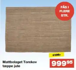 Bauhaus Mattbolaget Torekov tæppe jute tilbud