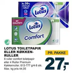 Let-Køb LOTUS TOILETPAPIR ELLER KØKKENRULLER tilbud