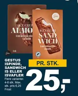 Let-Køb GESTUS ISPINDE, SANDWICH IS ELLER ISVAFLER tilbud