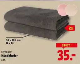Lidl LIVARNO® Håndklæder tilbud