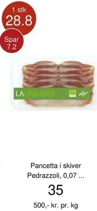 Pancetta i Skiver