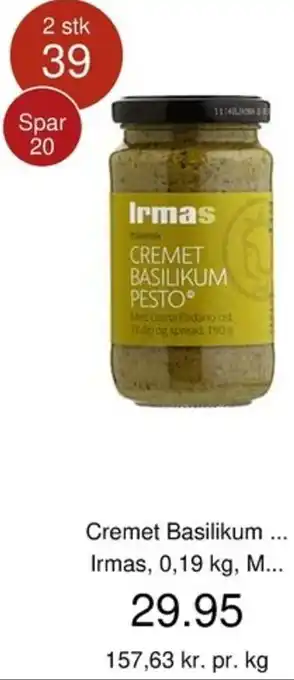 Cremet Basilikum Pesto