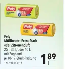 Citti Pely Müllbeutel Extra Stark oder Zitronenduft tilbud