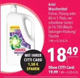 Citti Ariel Waschmittel tilbud