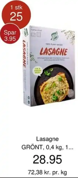 Lasagne Grönt