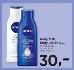 BigDollar NIVEA Body milk, body lotion tilbud