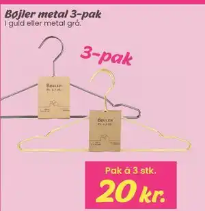 Bøjler metal 3-pak