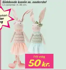 Hi five Siddende kanin m. nederdel tilbud