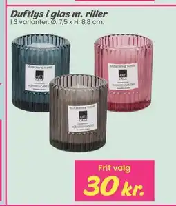 Hi five Duftlys i glas m. riller tilbud