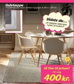 Hi five Gulvtæppe tilbud