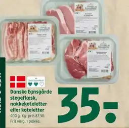 Coop 365 Danske Egnsgårde stegeflæsk, nakkekoteletter eller koteletter tilbud