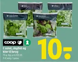 Coop 365 C salat, skyllet og klar til brug tilbud