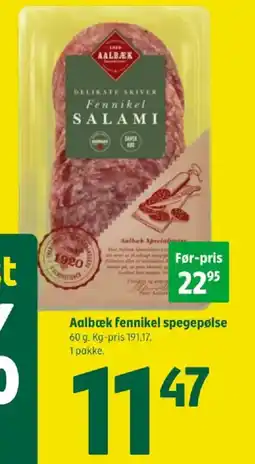 Coop 365 Aalbæk fennikel spegepølse tilbud