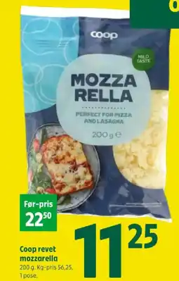 Coop 365 Coop revet mozzarella tilbud