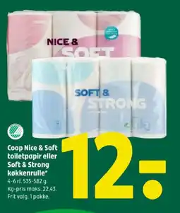 Coop 365 Coop Nice & Soft toiletpapir eller Soft & Strong køkkenrulle tilbud