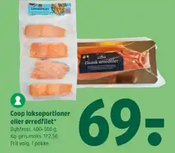 Coop 365 Coop lakseportioner eller ørredfilet tilbud