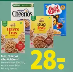 Coop 365 Fras, Cheerios eller Guldkorn tilbud