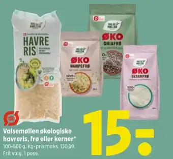 Coop 365 Valsemøllen økologiske havreris, frø eller kerner tilbud