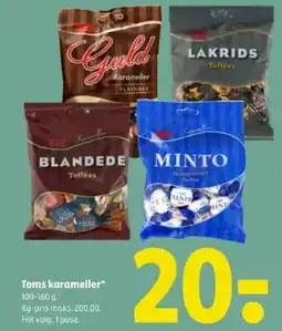 Coop 365 Toms karameller tilbud