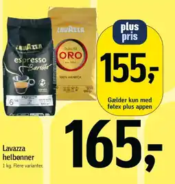 Føtex Lavazza helbønner tilbud