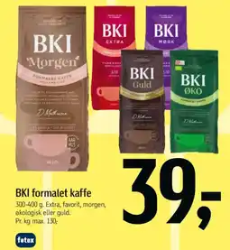 Føtex BKI formalet kaffe tilbud