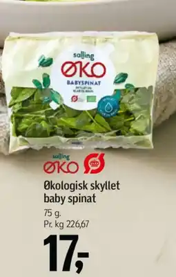 Føtex OKO Økologisk skyllet baby spinat tilbud