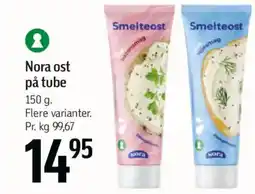 Føtex Nora ost på tube tilbud