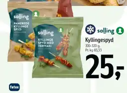 Føtex salling Kyllingespyd tilbud