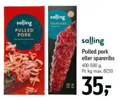 Føtex salling Pulled pork eller spareribs tilbud