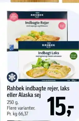 Føtex Rahbek indbagte rejer, laks eller Alaska sej tilbud
