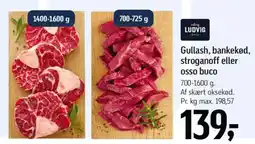 Føtex Gullash, bankekød, stroganoff eller osso buco tilbud