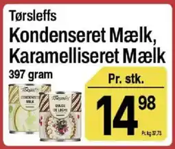 ABC Lavpris Tørsleffs Kondenseret Mælk, Karamelliseret Mælk tilbud