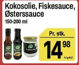 ABC Lavpris Kokosolie, Fiskesauce, Østerssauce tilbud
